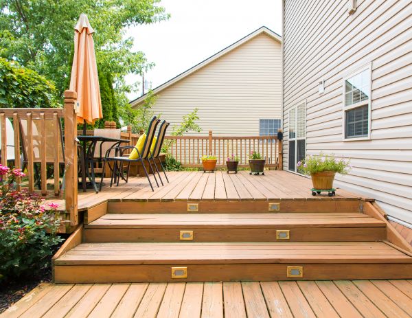 Wooden Patio Installation in Newport Beach